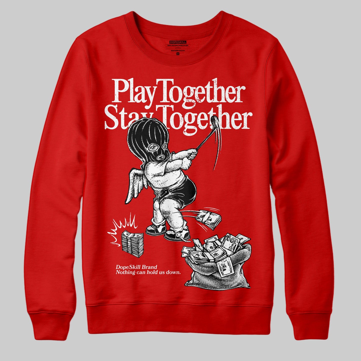 Bred Velvet 11s DopeSkill Red Sweatshirt Play together, Stay together Graphic