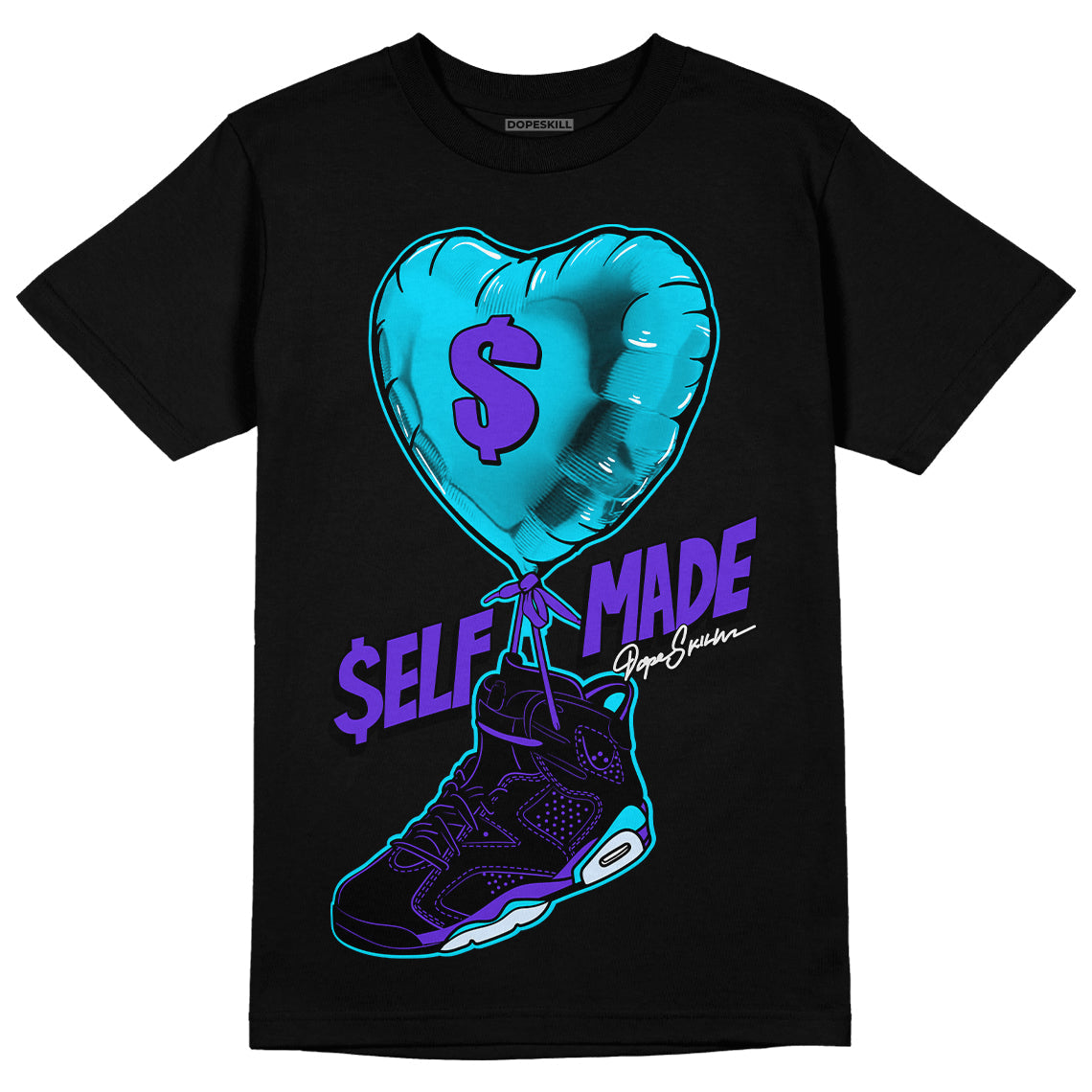 Aqua 6s DopeSkill T-Shirt Self Made Graphic