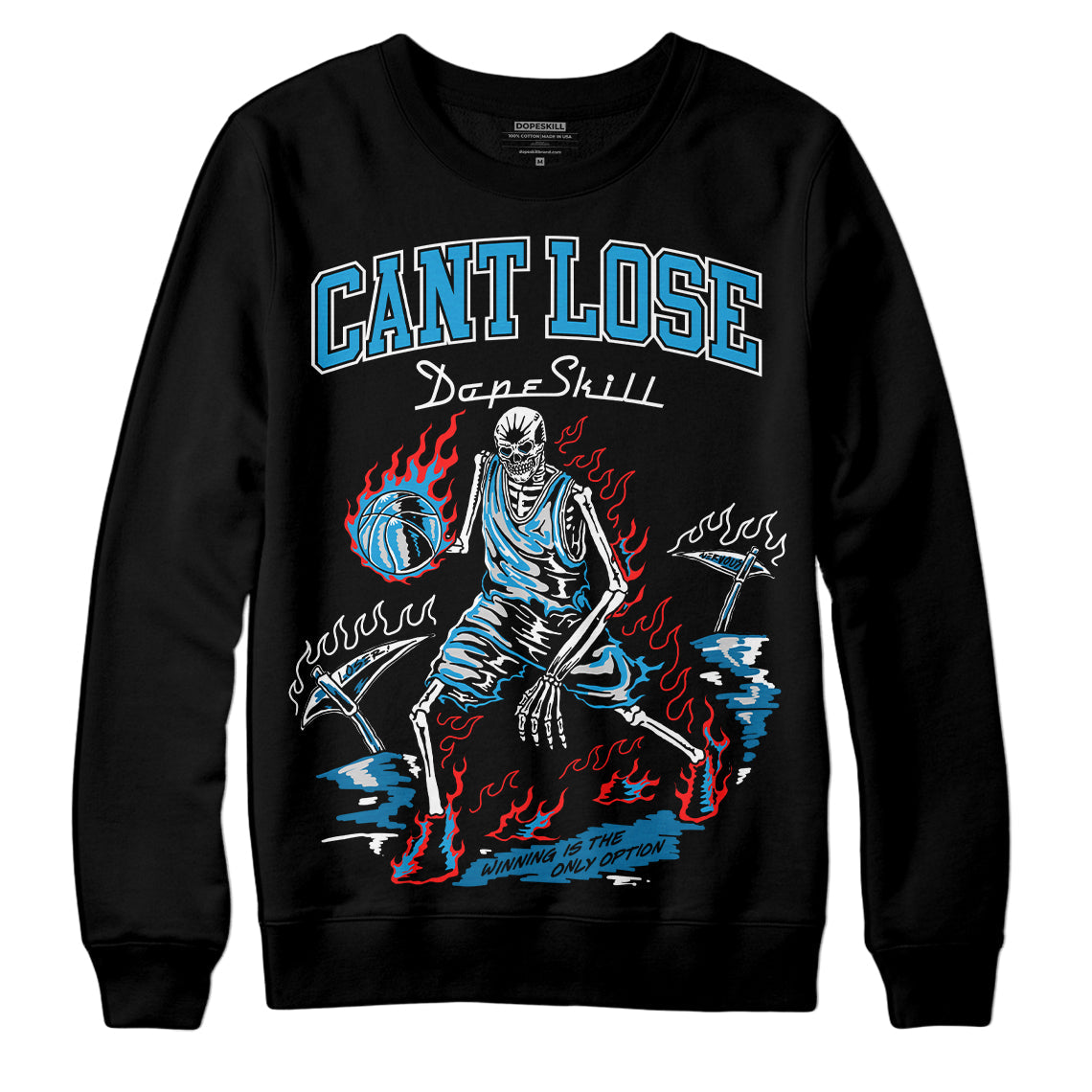 Military Blue 4s DopeSkill Sweatshirt Cant Lose Graphic