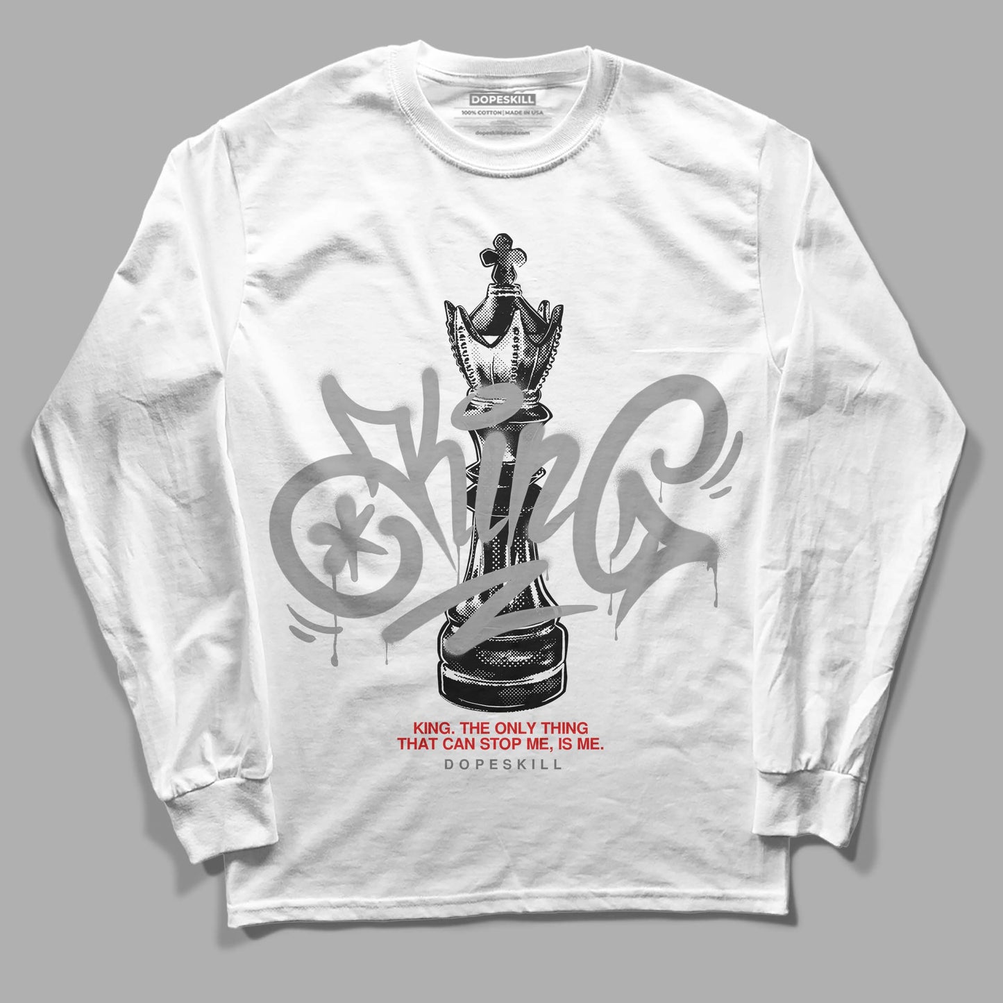Grey Collection DopeSkill Long Sleeve T-Shirt King Chess Graphic