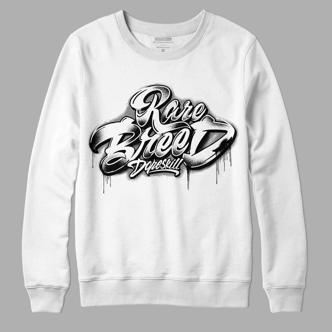 Dunk Low Panda White Black DopeSkill Sweatshirt Rare Breed Type Graphic