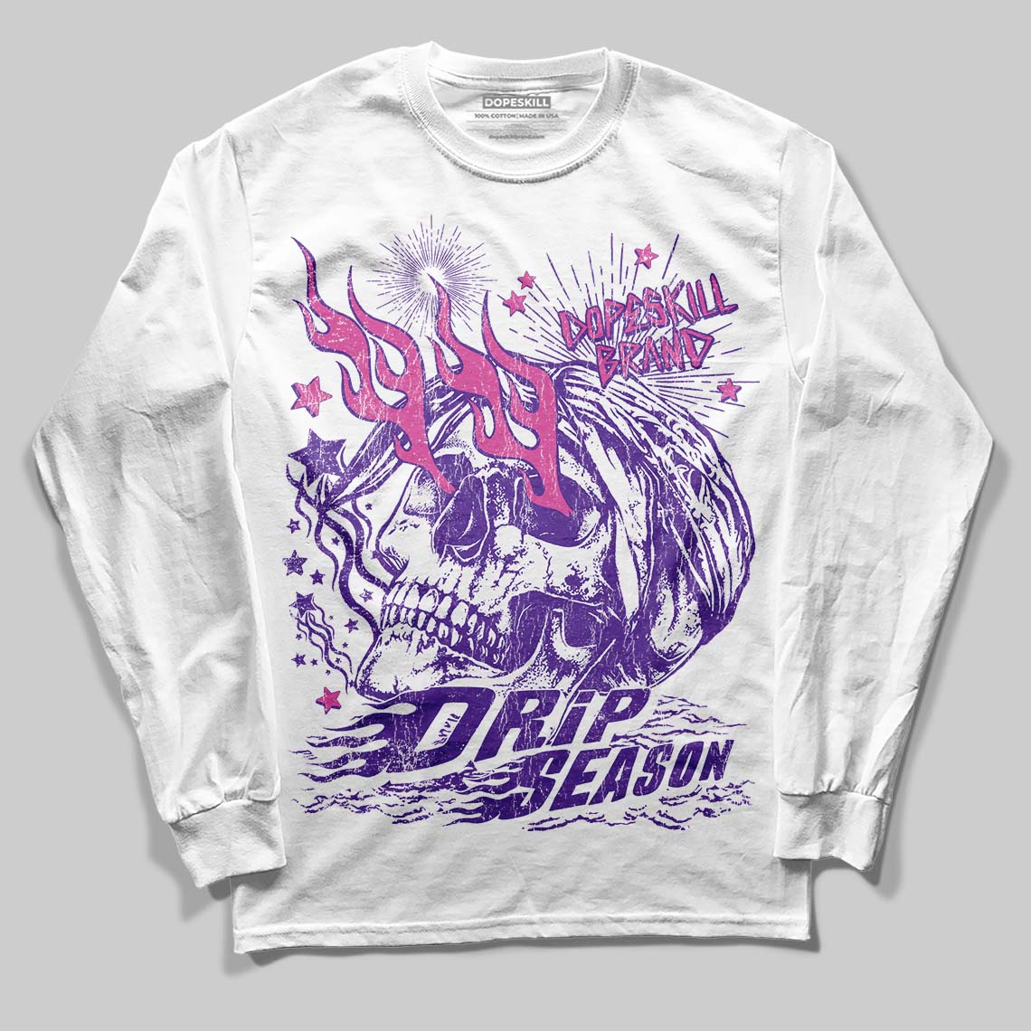 PURPLE Collection DopeSkill Long Sleeve T-Shirt Drip Season Graphic