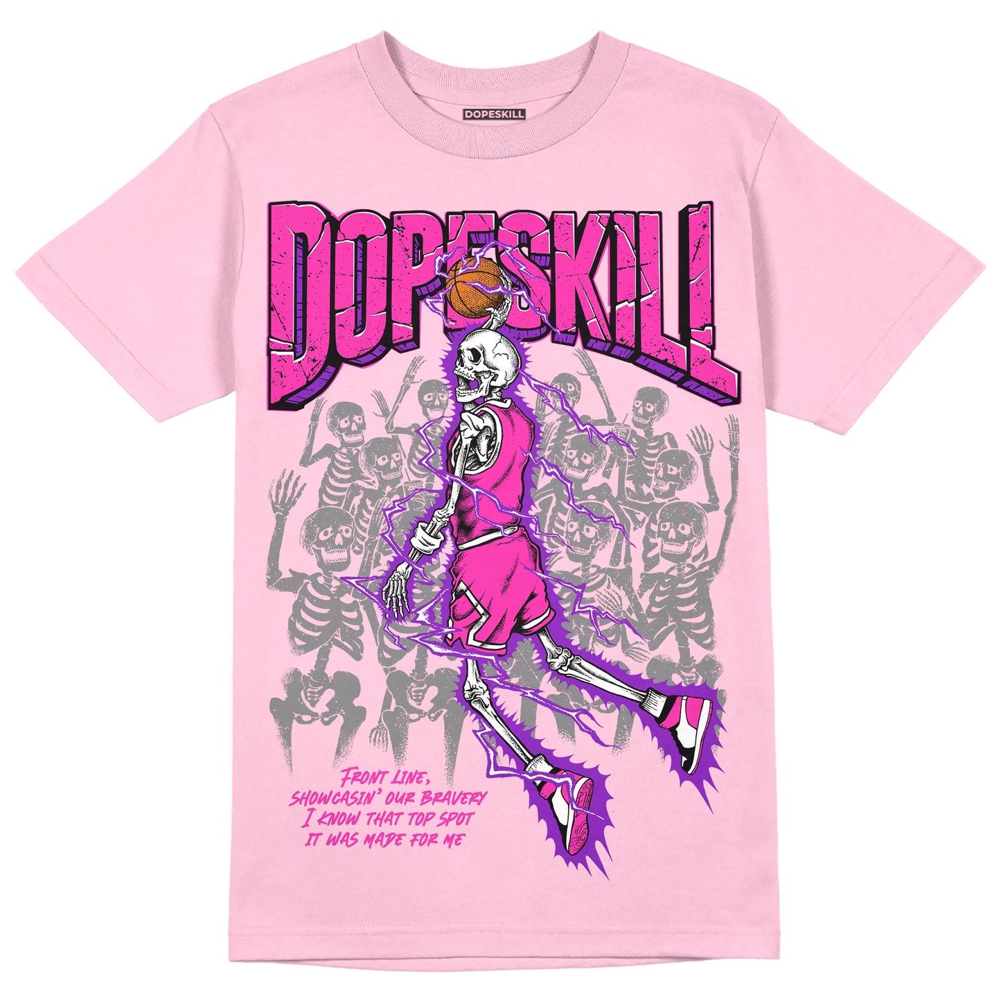 Pink Collection DopeSkill Pink T-shirt Thunder Dunk Graphic