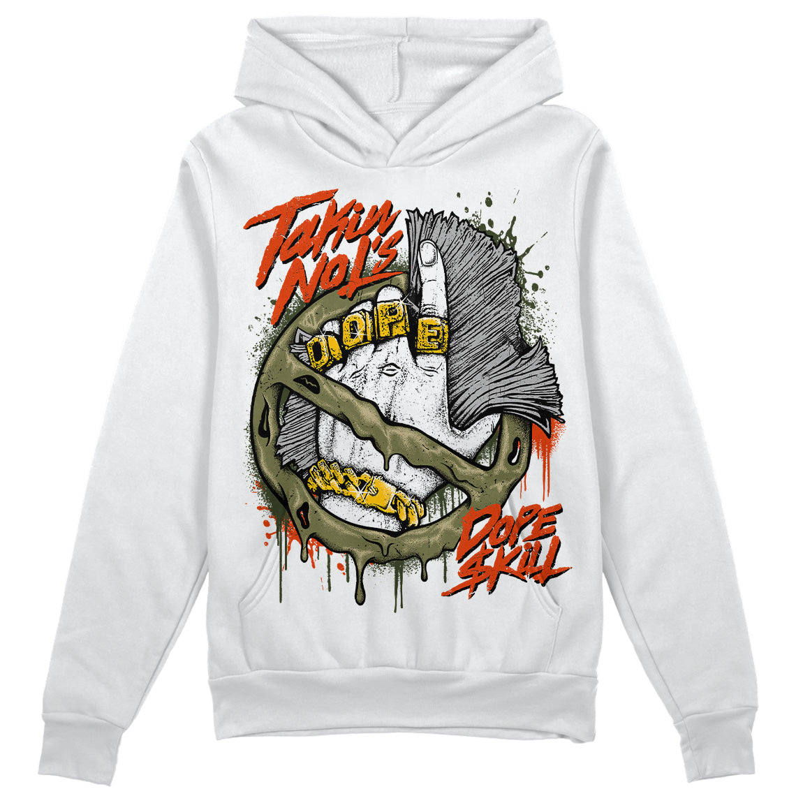 Olive Collection DopeSkill Hoodie Sweatshirt Takin No L's Graphic