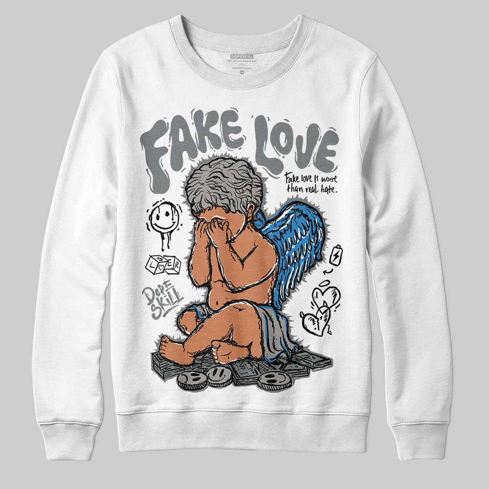 Cool Grey 9s DopeSkill Sweatshirt False Love Graphic