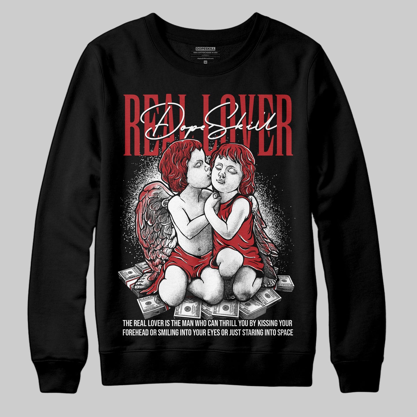 Black Toe Reimagined 1s DopeSkill Sweatshirt Real Lover Graphic