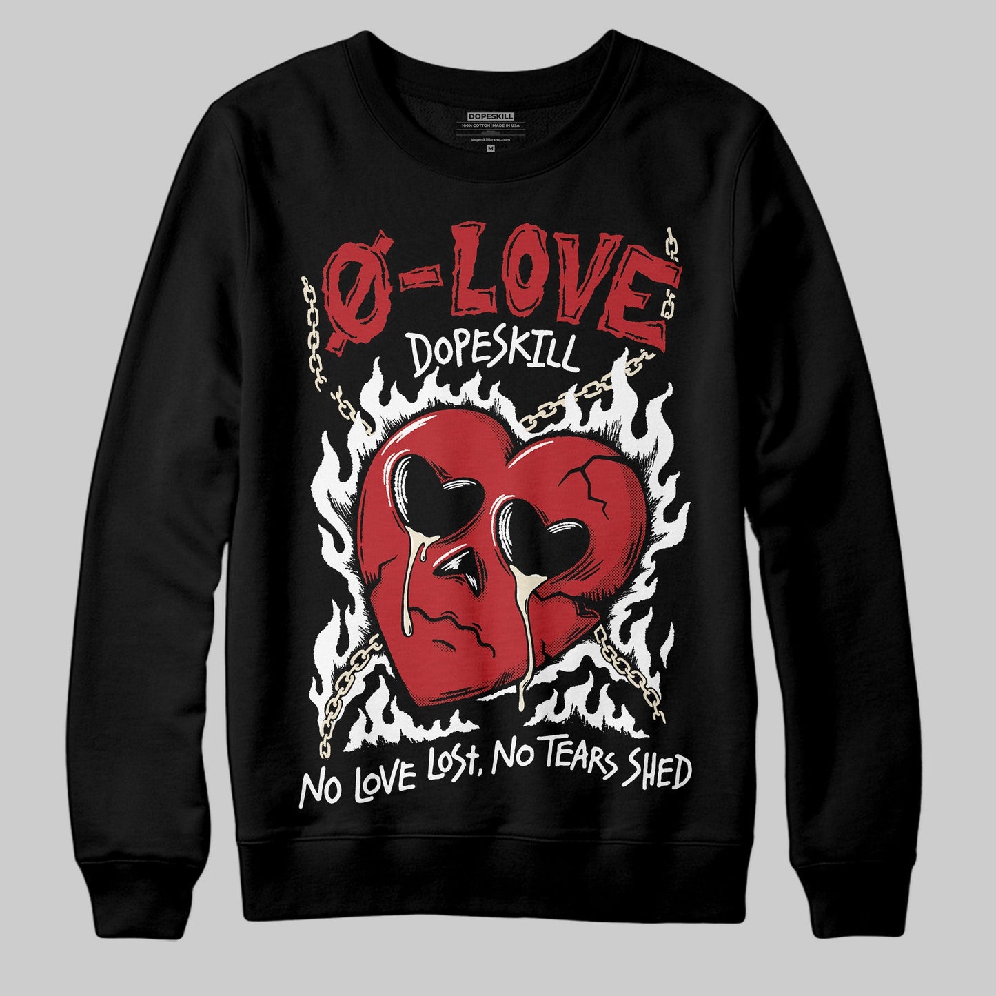 Black Toe Reimagined 1s DopeSkill Sweatshirt Crying Heart Graphic