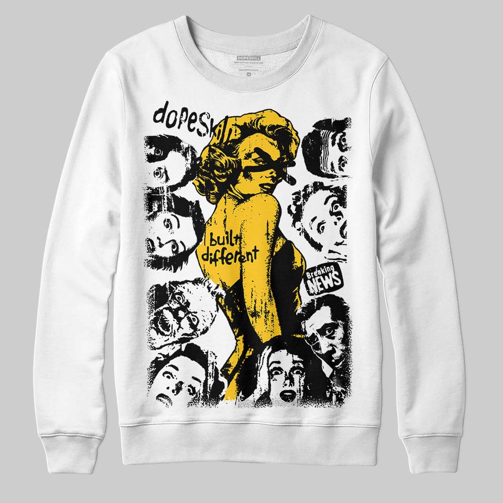 Yellow Collection DopeSkill Sweatshirt Built Different Graphic
