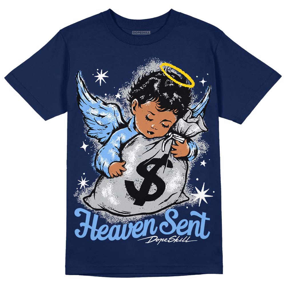 Midnight Navy 5s DopeSkill Navy T-Shirt Heaven Sent Graphic