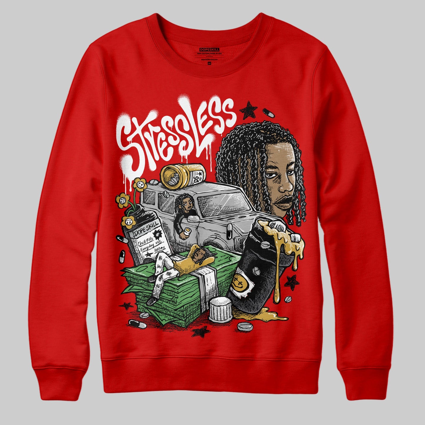 Bred Velvet 11s DopeSkill Red Sweatshirt Stressless Graphic