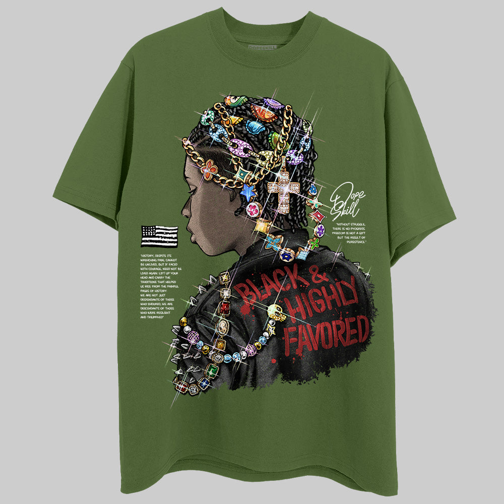 Black and Highly Favored Graphic Unisex DopeSkill T-shirt
