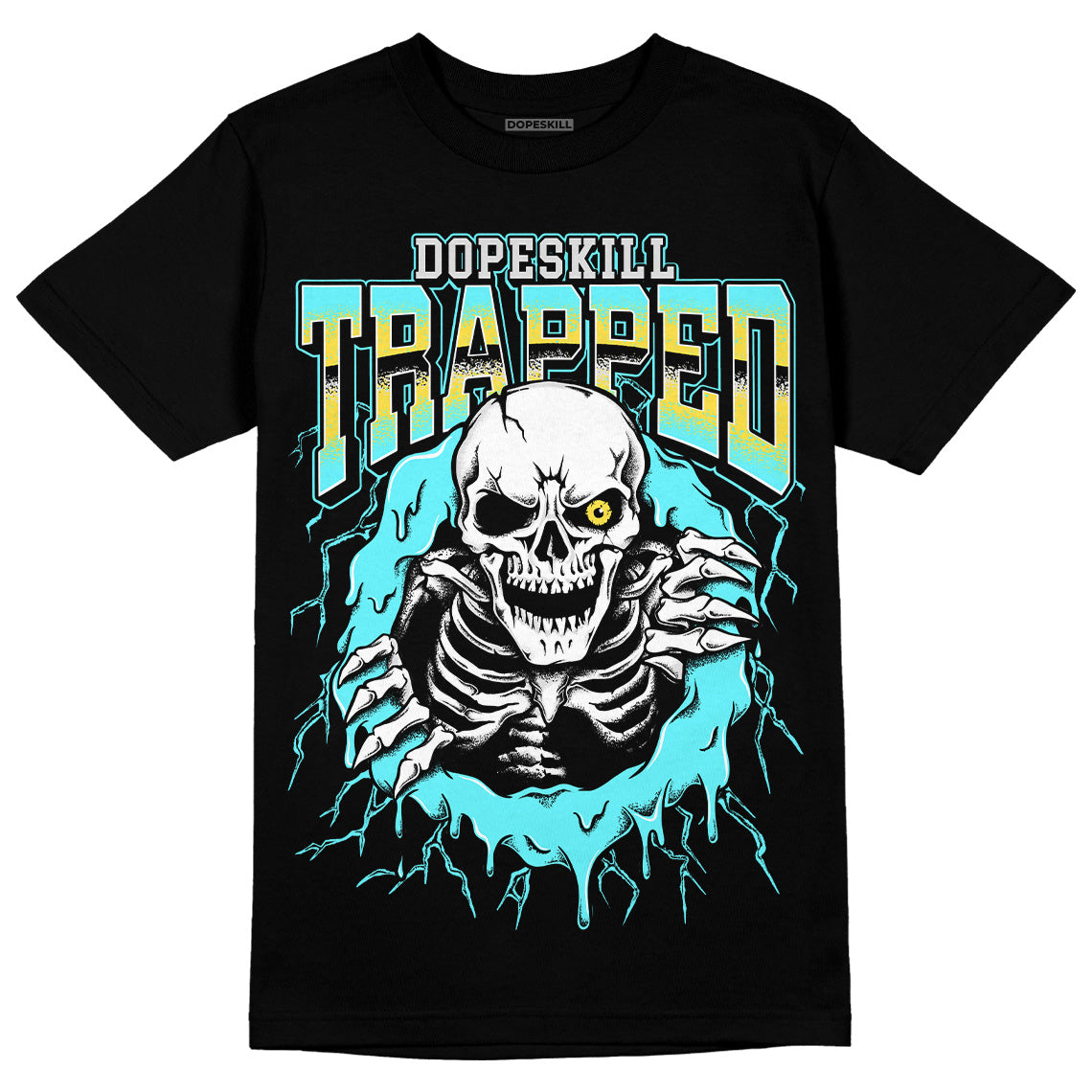 Aqua 5s DopeSkill T-Shirt Trapped Halloween Graphic