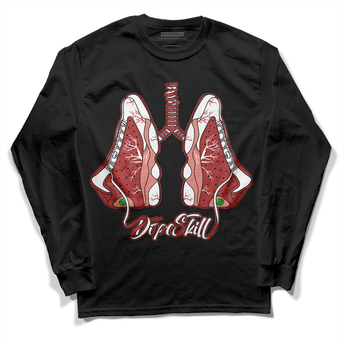 Dune Red 13s DopeSkill Long Sleeve T-Shirt Breathe Graphic