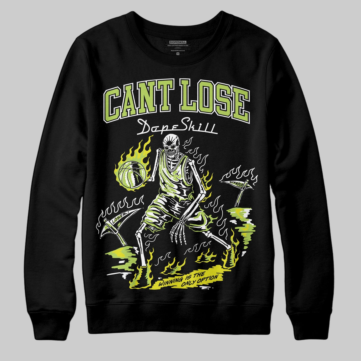 Bright Cactus 13s DopeSkill Sweatshirt Cant Lose Graphic