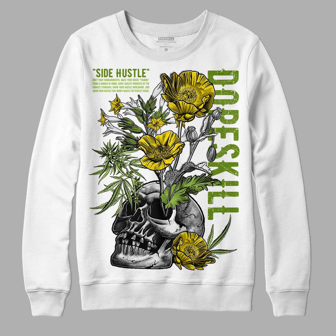 Dunk Low 'Chlorophyll' DopeSkill Sweatshirt Side Hustle Graphic