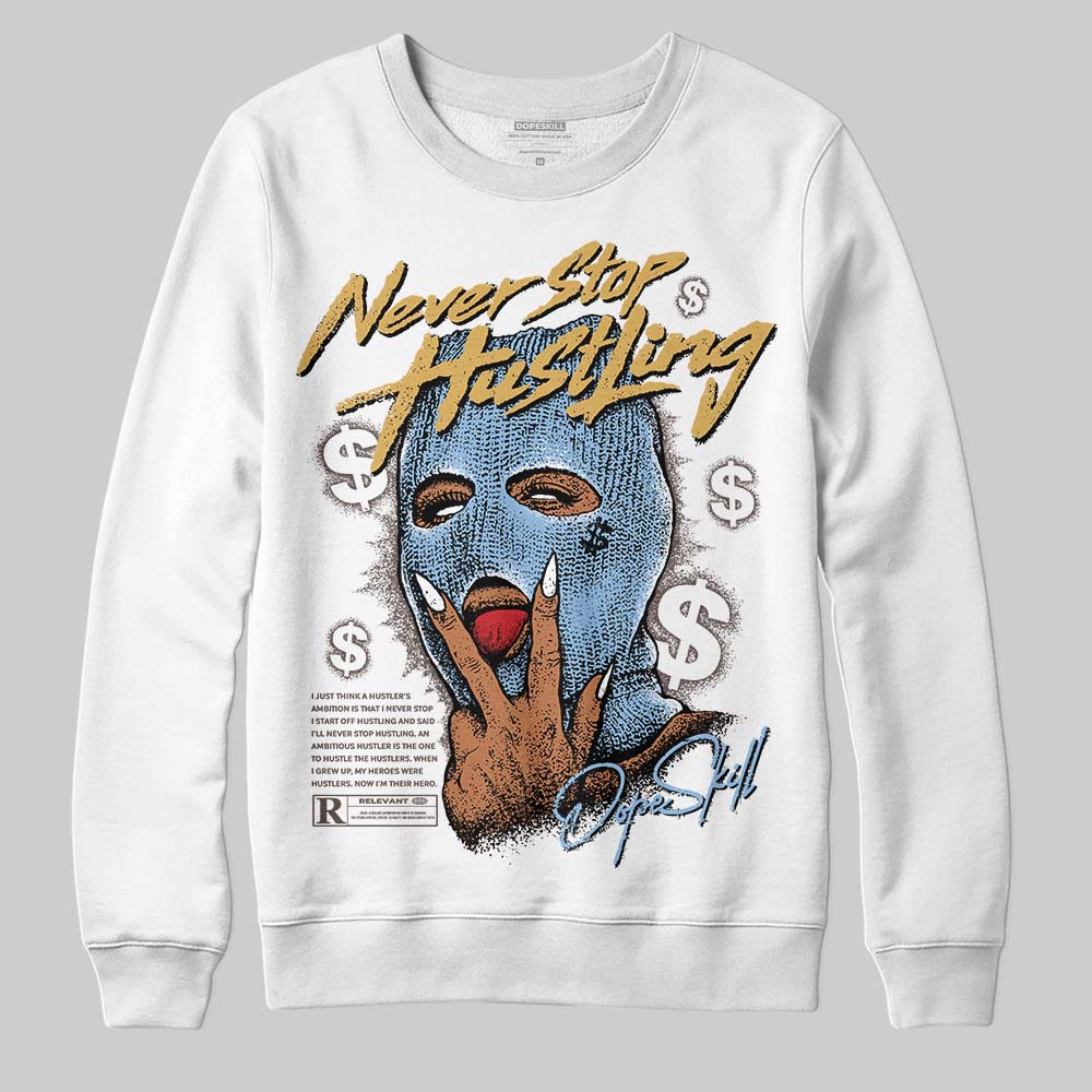 Handball Spezial Light Blue DopeSkill Sweatshirt Never Stop Hustling Graphic