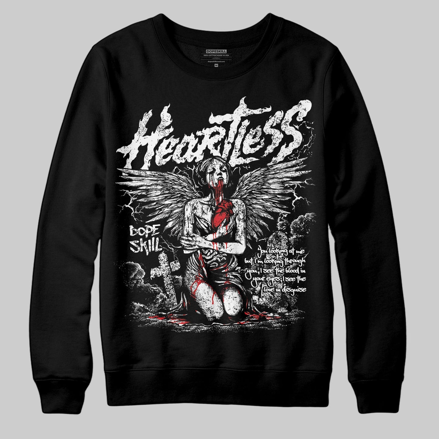 Dunk Panda White Black DopeSkill Sweatshirt Heartless Graphic