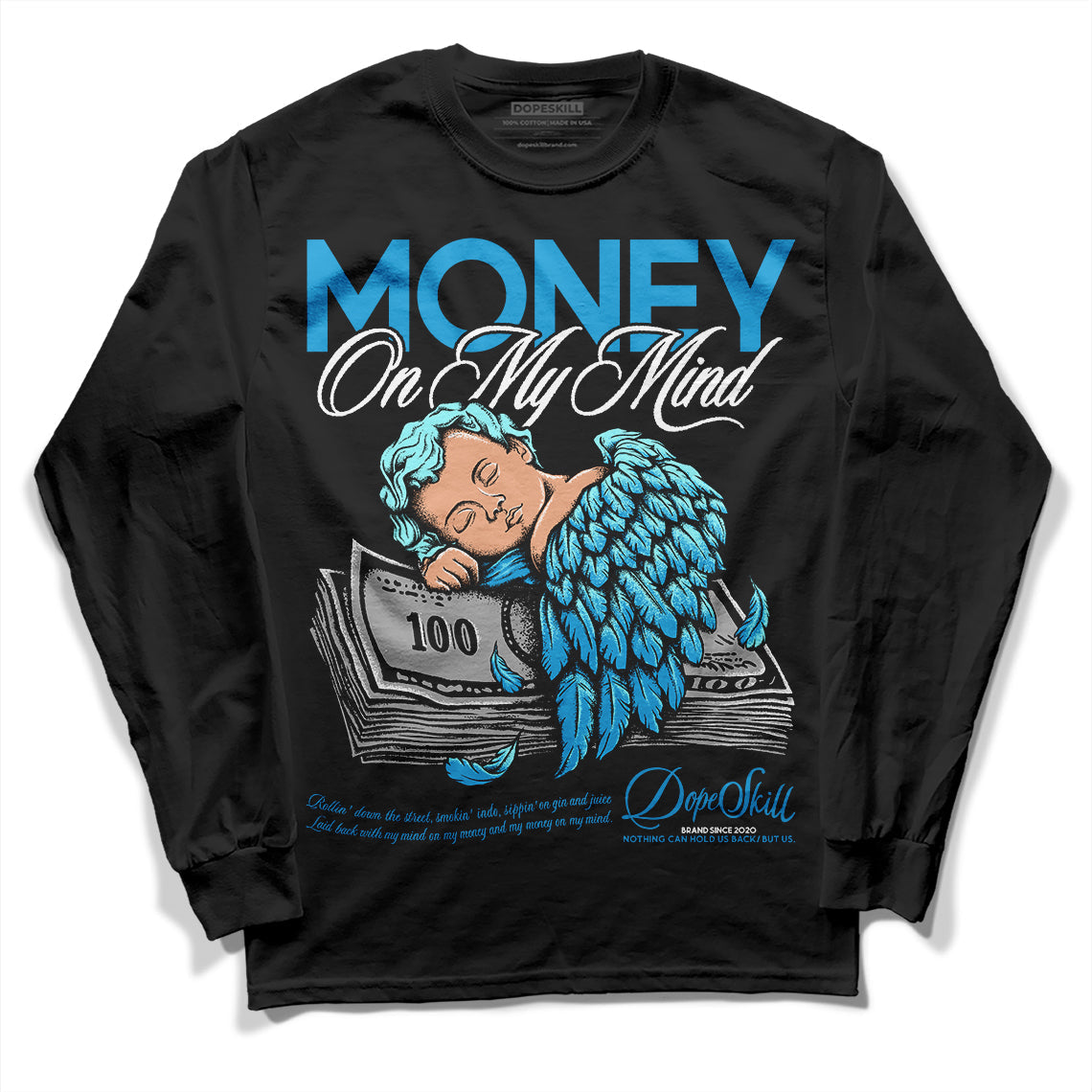 Military Blue 4s DopeSkill Long Sleeve T-Shirt MOMM Graphic