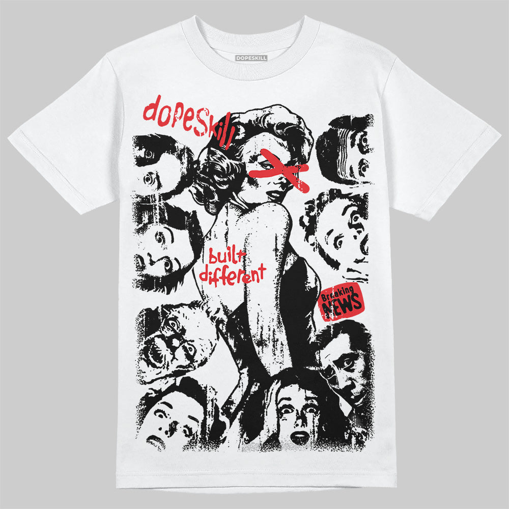 Black and White Collection DopeSkill T-Shirt Built Different Graphic