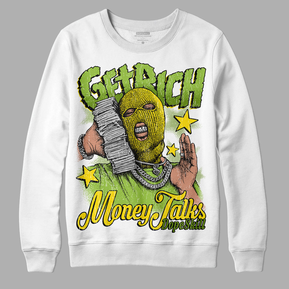 Dunk Low 'Chlorophyll' DopeSkill Sweatshirt Get Rich Graphic
