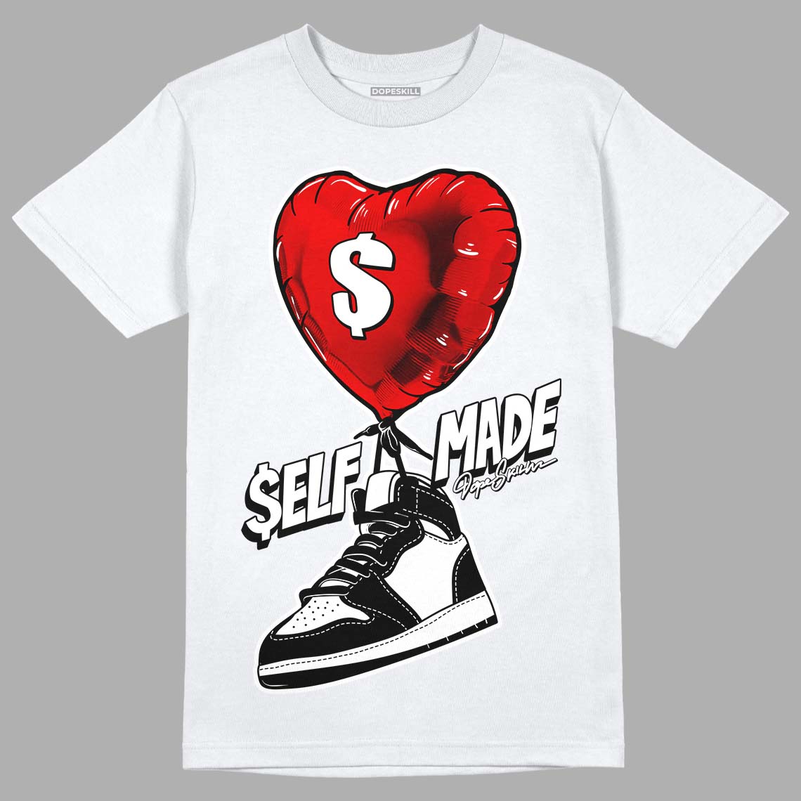 85 Black White 1s DopeSkill T-Shirt Self Made Graphic