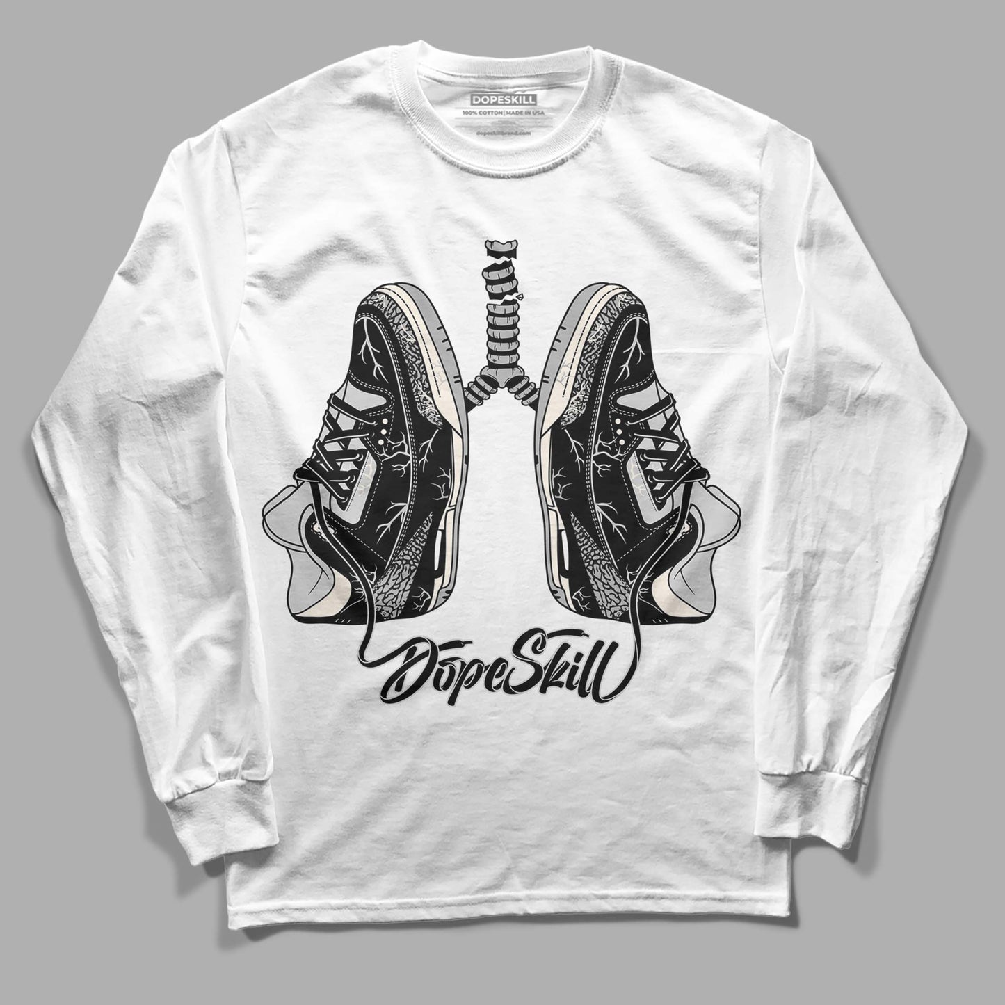 Off Noir 3s DopeSkill Long Sleeve T-Shirt Breathe Graphic