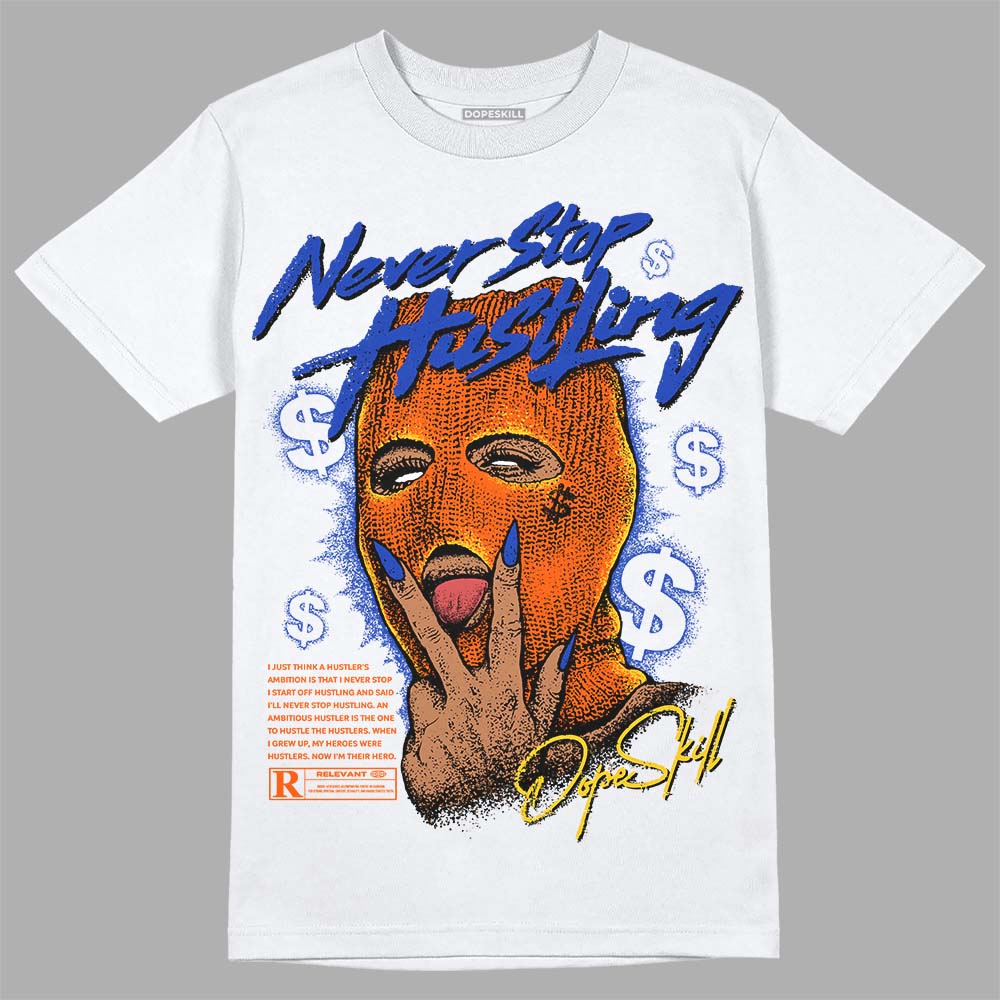 Dunk Futura Orange Blaze DopeSkill T-Shirt Never Stop Hustling Graphic