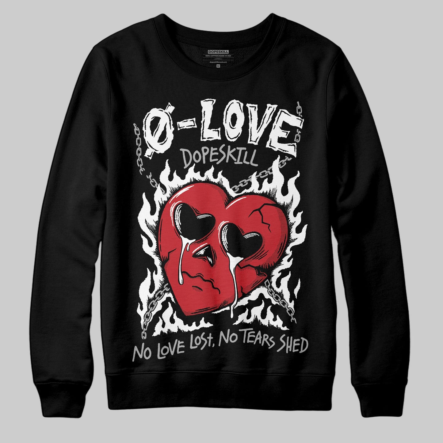 Bred 11s DopeSkill Sweatshirt Crying Heart Graphic