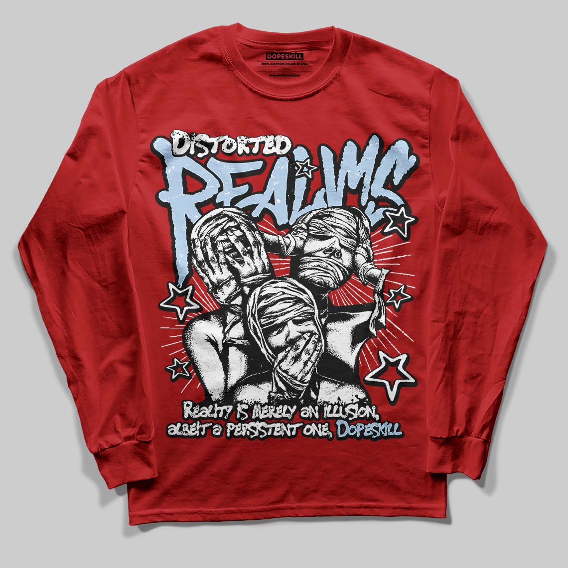 Cherry 11s DopeSkill Long Sleeve T-Shirt Distorted Realms Graphic