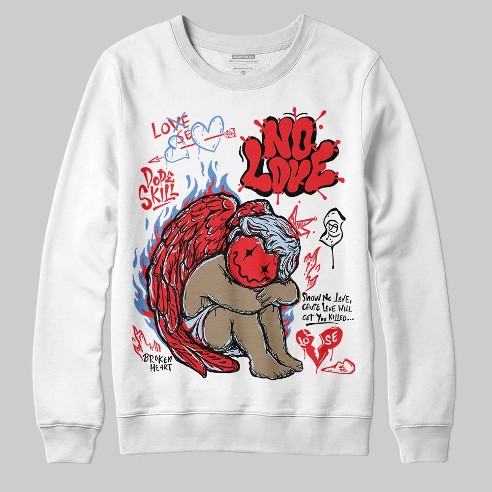 Cherry 11s DopeSkill Sweatshirt No Love Graphic