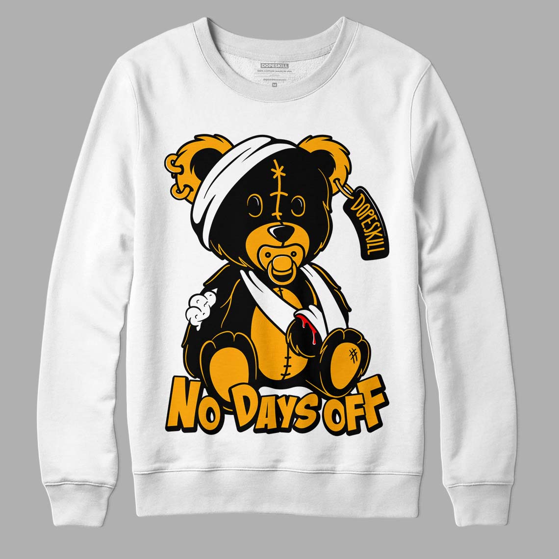 Black Taxi 12s DopeSkill Sweatshirt Hurt Bear Graphic