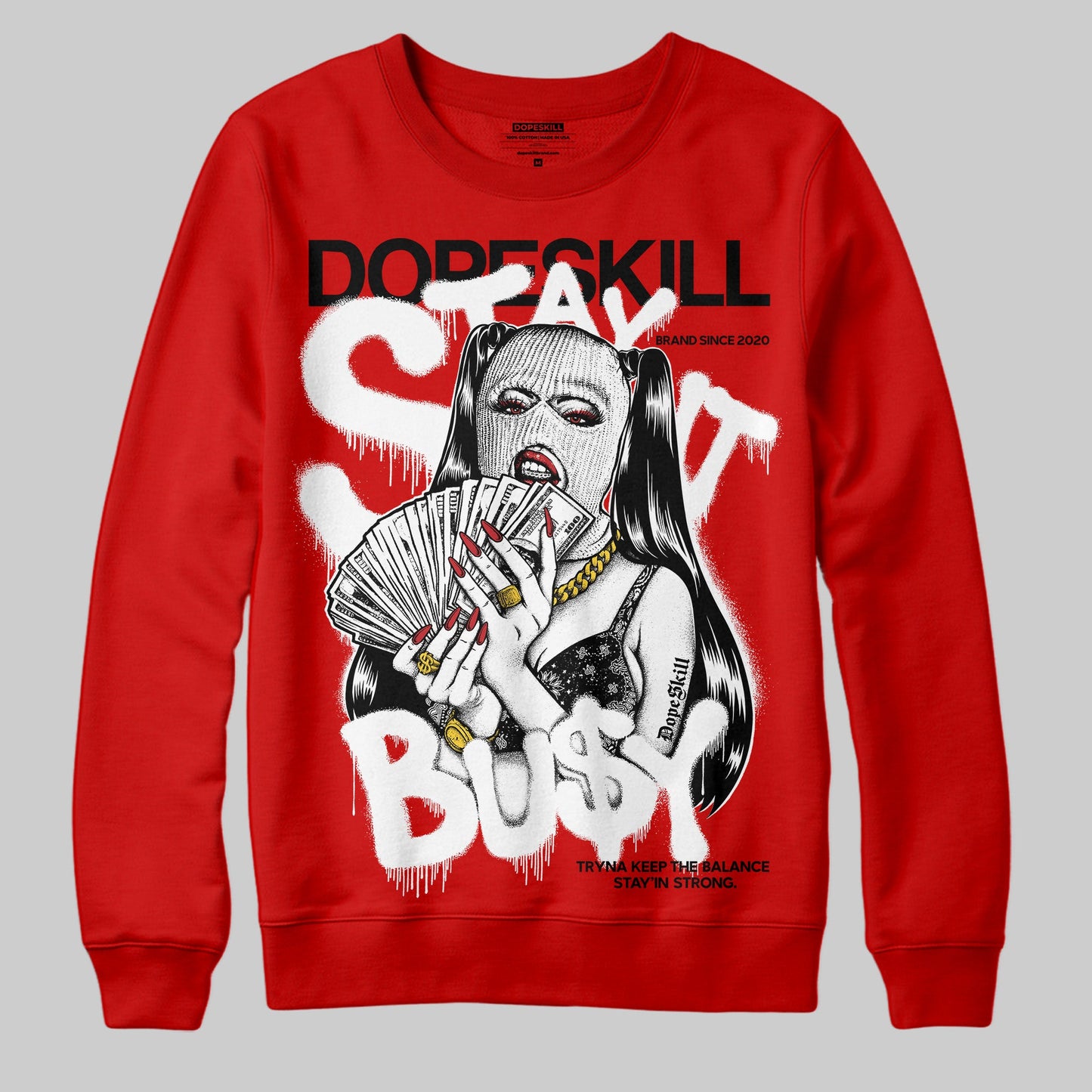 Bred Velvet 11s DopeSkill Red Sweatshirt Stay It Busy Graphic