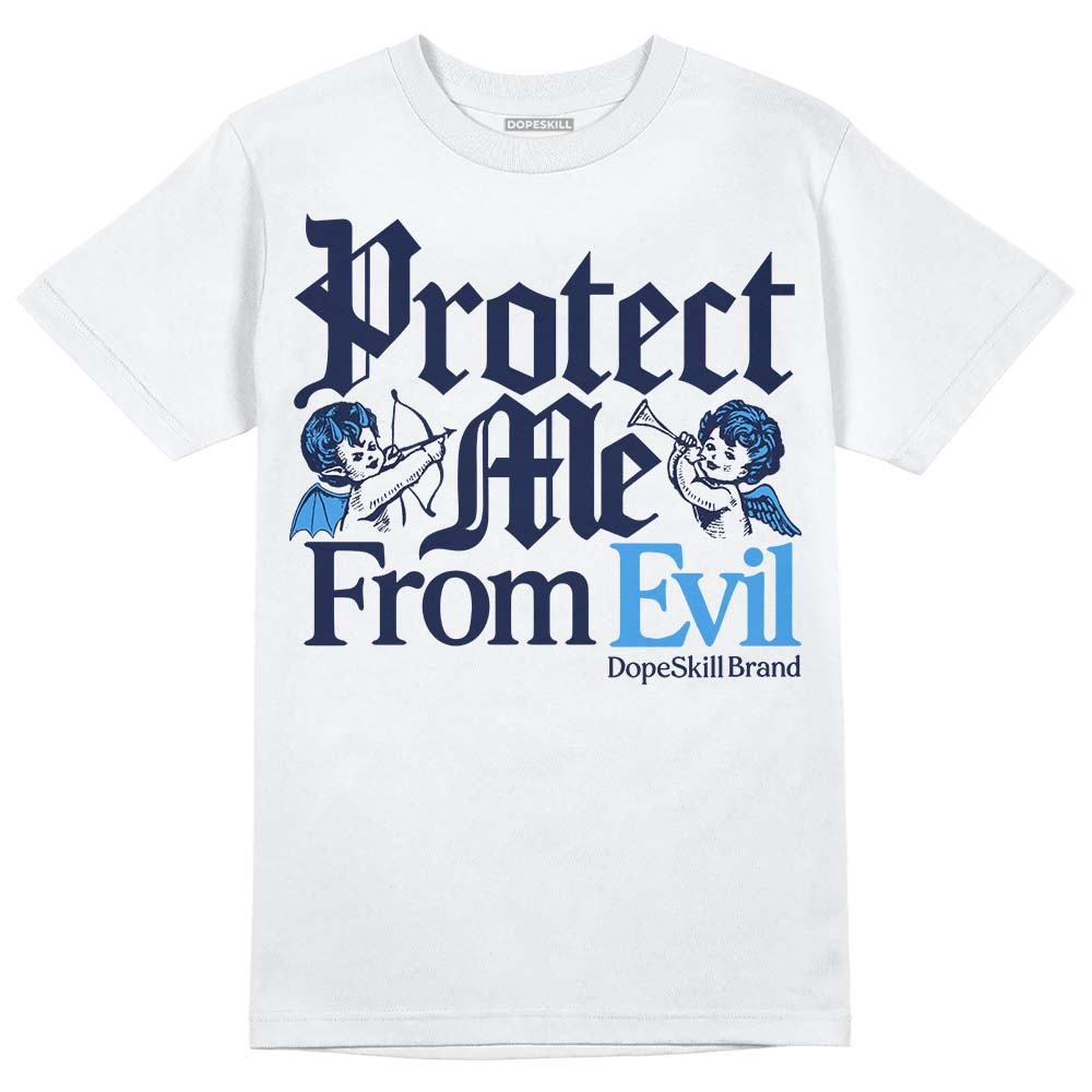 Midnight Navy 3s DopeSkill T-Shirt Protect Me From Evil Graphic