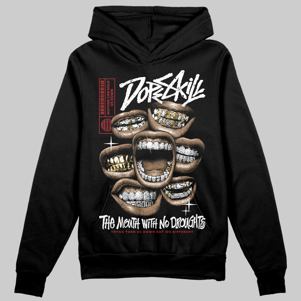 Bred Velvet 11s DopeSkill Hoodie Sweatshirt The Mouth With No Droughts Graphic
