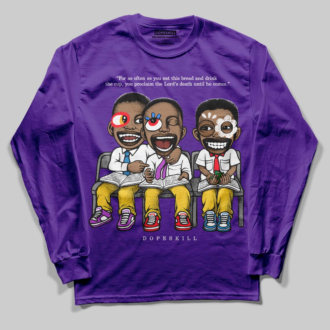 Field Purple 12s DopeSkill Long Sleeve T-Shirt First Sunday Graphic