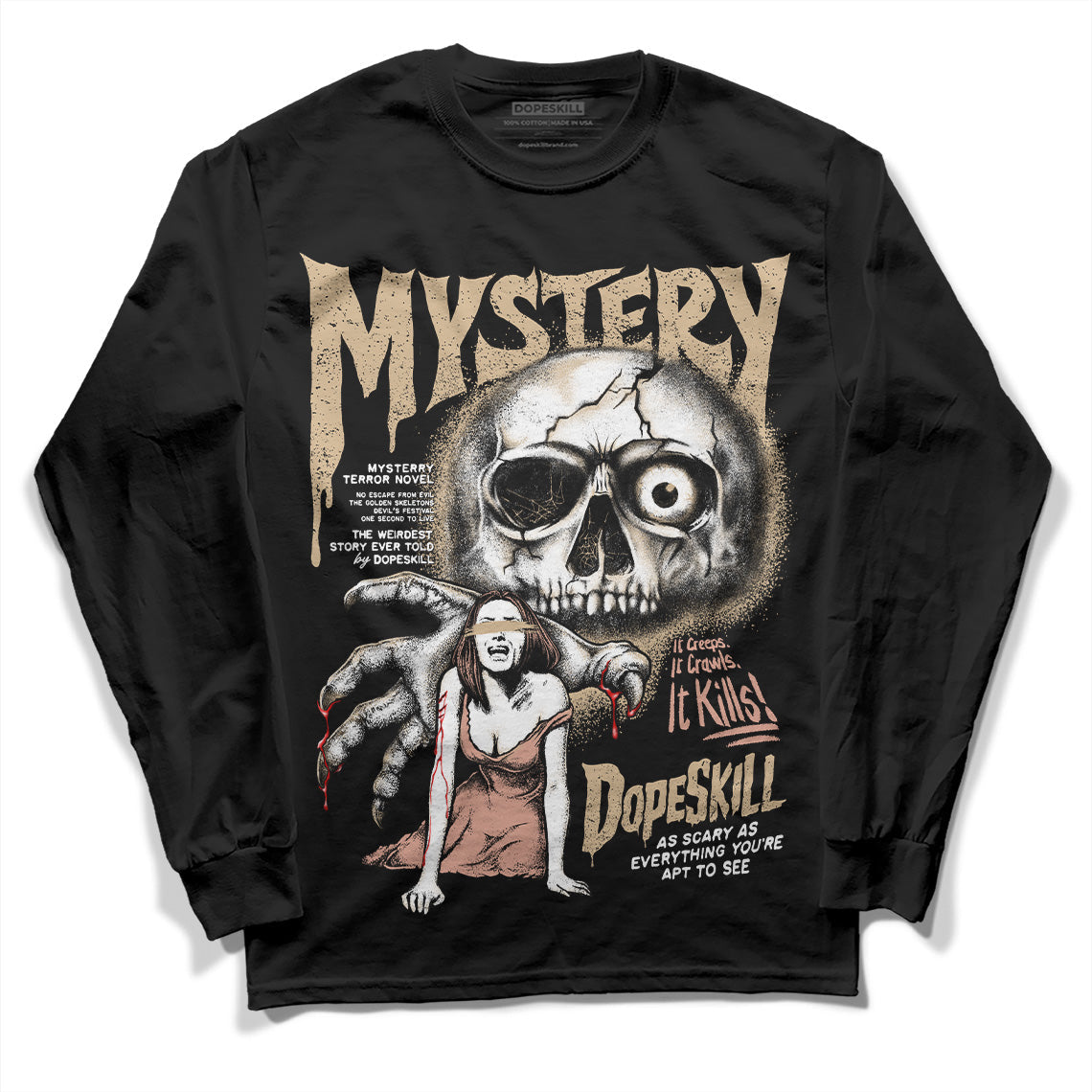 TAN Collection DopeSkill Long Sleeve T-Shirt Mystery Ghostly Grasp Graphic