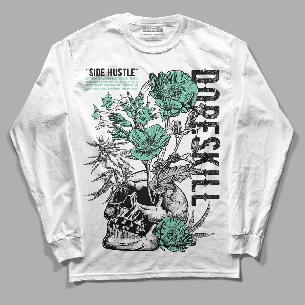 Green Glow 3s DopeSkill Long Sleeve T-Shirt Side Hustle Graphic