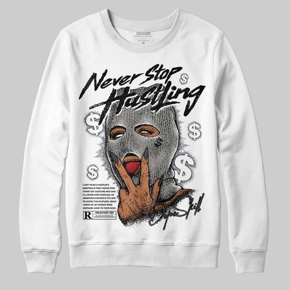Black Cat 3s DopeSkill Sweatshirt Never Stop Hustling Graphic