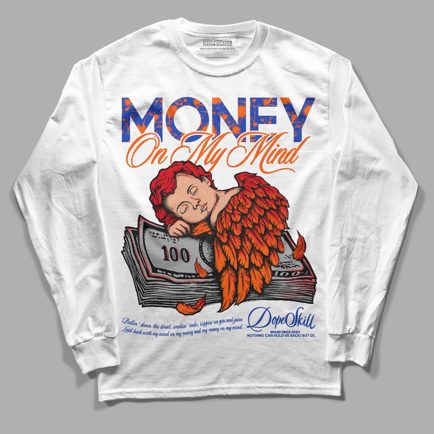Dunk Low Futura Orange Blaze DopeSkill Long Sleeve T-Shirt MOMM Graphic