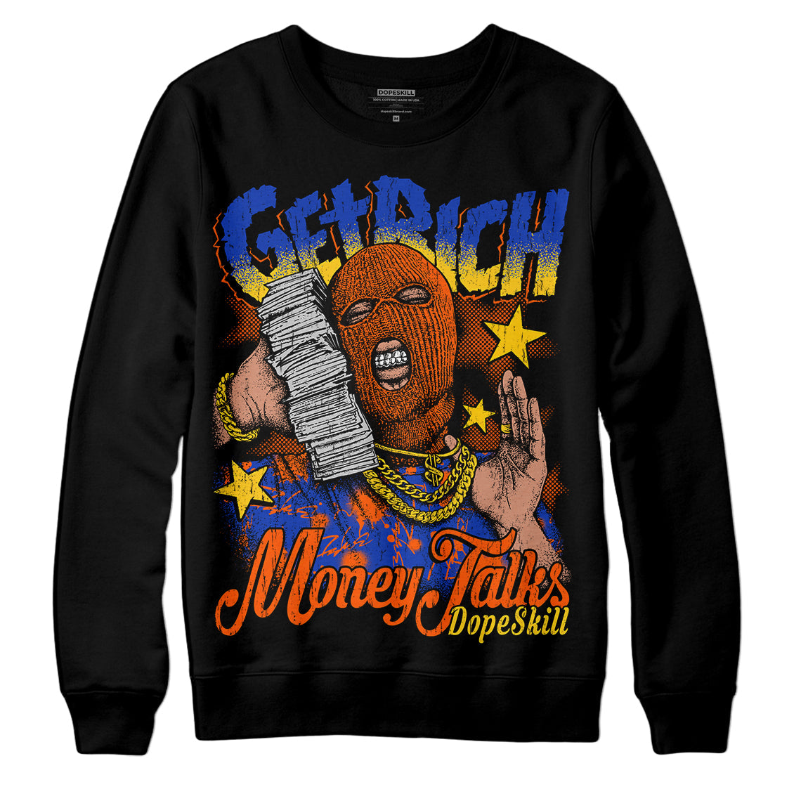 Dunk Low Futura Orange Blaze DopeSkill Sweatshirt Get Rich Graphic