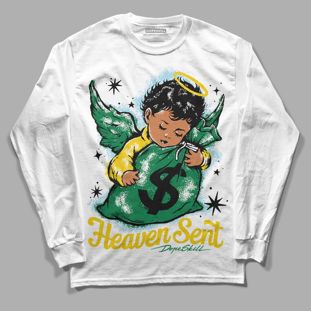 Lucky Green 5s DopeSkill Long Sleeve T-Shirt Heaven Sent Graphic