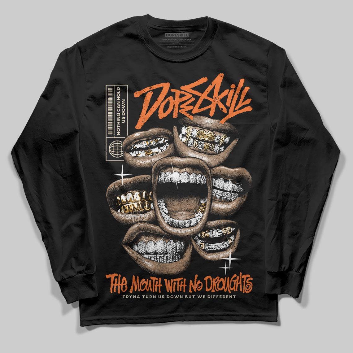 Starfish 3s DopeSkill Long Sleeve T-Shirt The Mouth With No Droughts Graphic