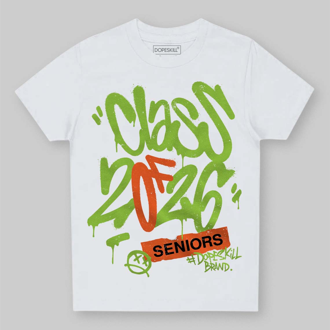 Neon Green Collection DopeSkill Toddler Kids T-shirt Class of 2026 Graphic