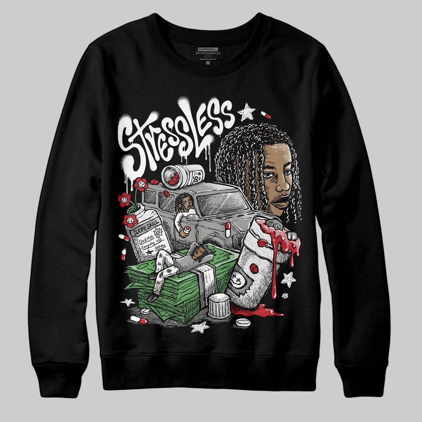 Pure Money 3s DopeSkill Sweatshirt Stressless Graphic