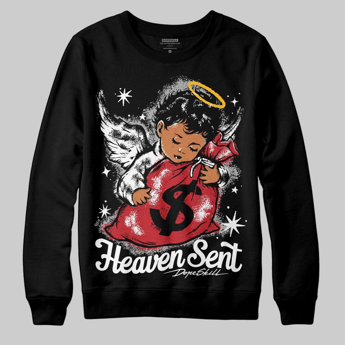 Bred Velvet 11s DopeSkill Sweatshirt Heaven Sent Graphic