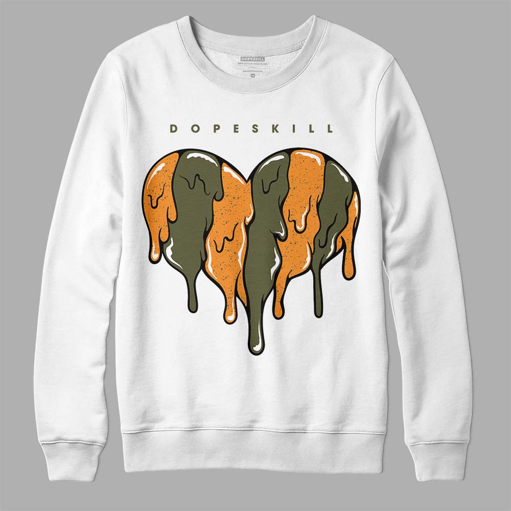 Olive 5s DopeSkill Sweatshirt Slime Drip Heart Graphic