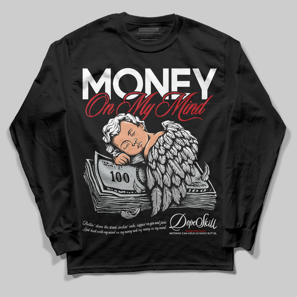 Bred Velvet 11s DopeSkill Long Sleeve T-Shirt MOMM Graphic