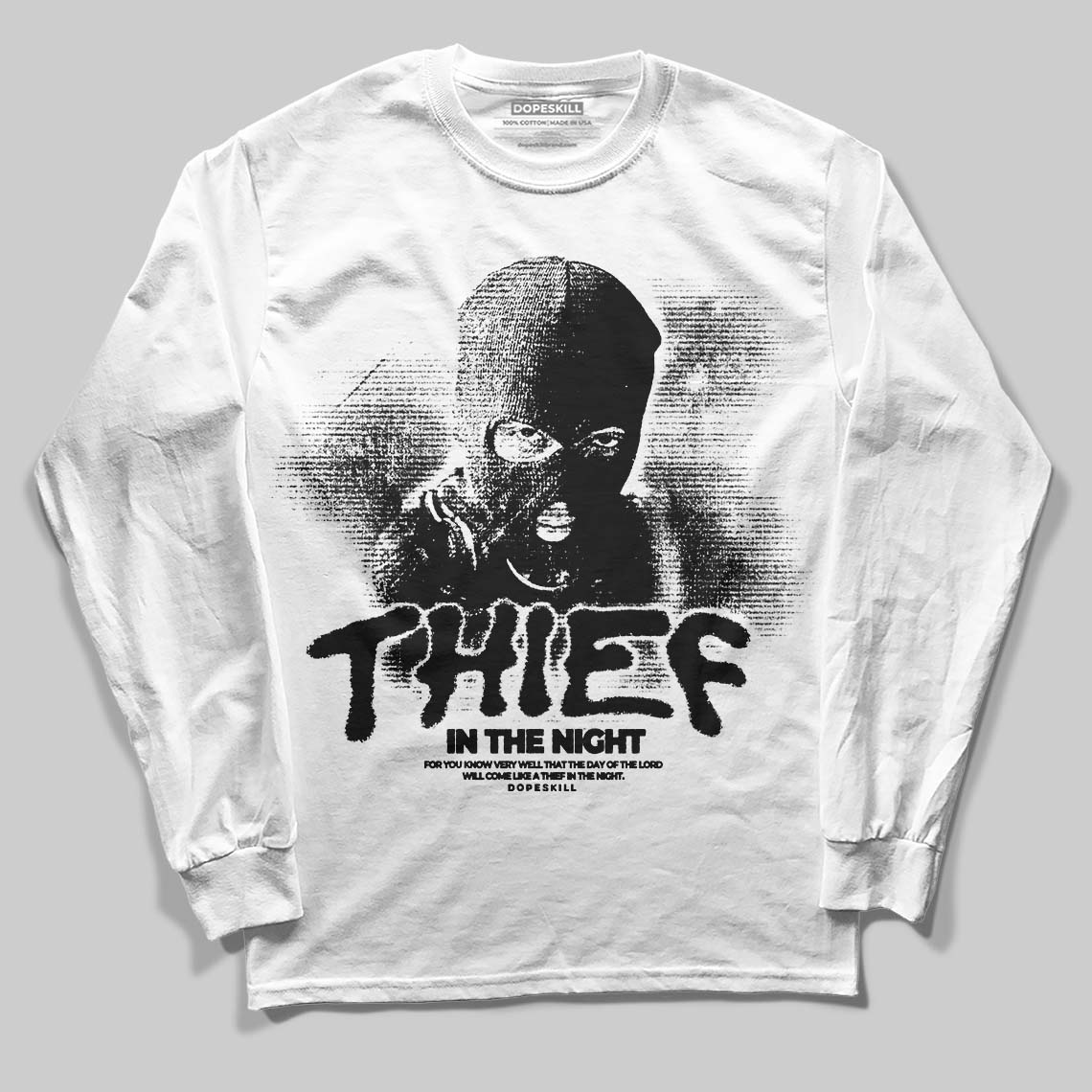 Dunk Panda White Black DopeSkill Long Sleeve T-Shirt Thief In The Night Graphic