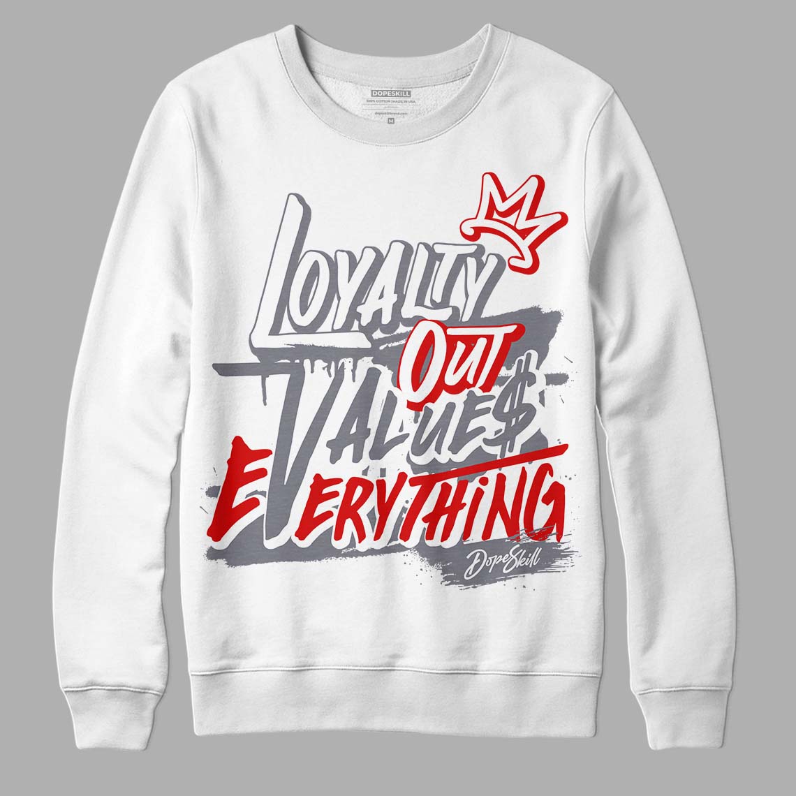 Fire Red 9s DopeSkill Sweatshirt LOVE Graphic