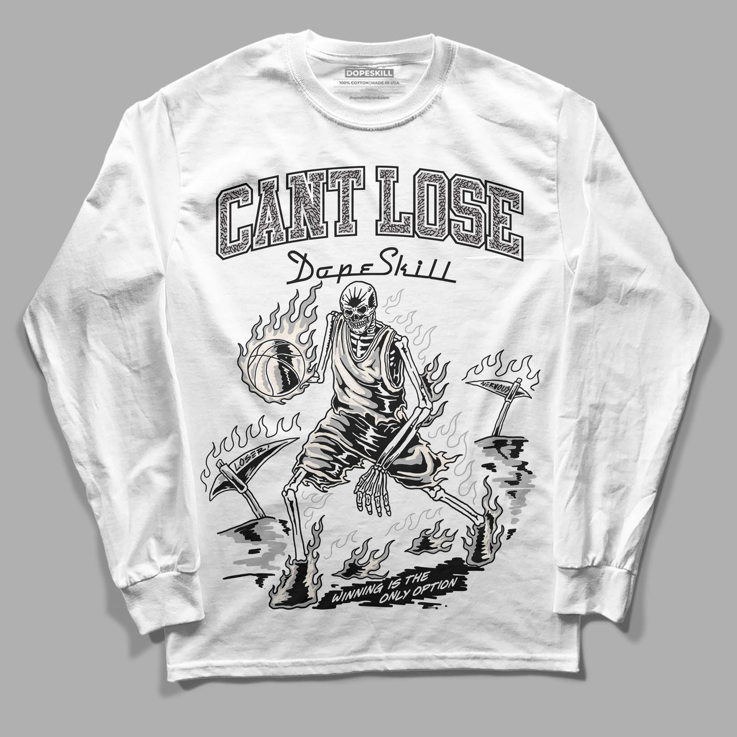 Off Noir 3s DopeSkill Long Sleeve T-Shirt Cant Lose Graphic